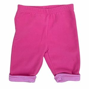 🌟3/$15🌟 Carter’s Pink Fleece Joggers Contrast Cuffs Baby Girl Size 3M